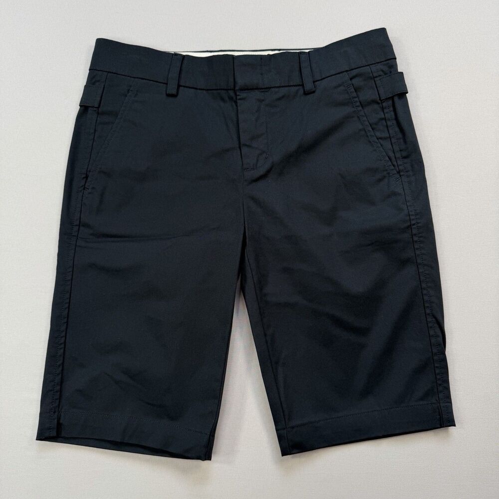 Vince. Side Buckle Bermuda Short SIZE 2 Black Minimalist Designer VR049-20804